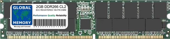 2GB DDR 266MHz PC2100 184-PIN ECC REGISTERED DIMM (RDIMM) MEMORY RAM FOR SERVERS/WORKSTATIONS/MOTHERBOARDS (CHIPKILL)